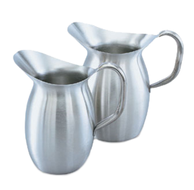 Vollrath 82040 4 1/8 Oz. 10 3/8&quot; H Bell Shaped Welded Hollow Handle Stainless Steel Satin Finish Pitcher