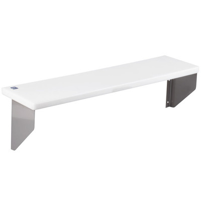 Vollrath 38072 31" W x 8" D x 1" H White ServeWell Poly Cutting Board for Operator Side