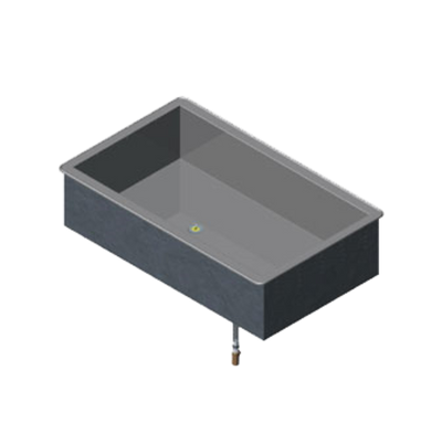 Vollrath 36453 5-Pan Stainless Steel Non-Refrigerated Ice Cooled Drop-In Cold Food Pan