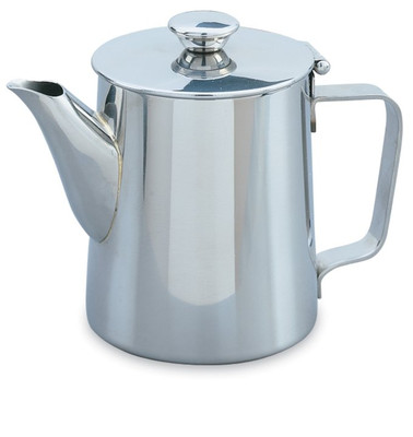 Vollrath 46314 4.25" H 10 Oz. 18/8 Stainless Steel Wide Plat Bottom Ensures Stability Melody Coffee &amp; Tea Server