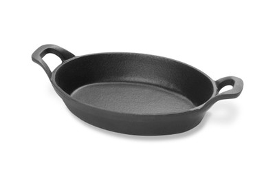 Vollrath 59743 25.4 Oz. Cast Iron Without Lid Mini Oval Casserole Dish