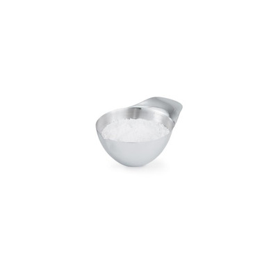 Vollrath 46659 16 Oz. 18/8 Stainless Steel One-Piece Construction Spouted Bowl with Round Handle Transfer Vessel