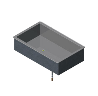 Vollrath 36450 2-Pan Stainless Steel Non-Refrigerated Ice Cooled Cold Food Pan