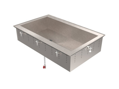 Vollrath 36450 2-Pan Stainless Steel Non-Refrigerated Ice Cooled Cold Food Pan
