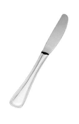 Vollrath 48222 8 7/8" W Stainless Dinner Knife Wide Blade with Mirror Finish Heavyweight Flatware