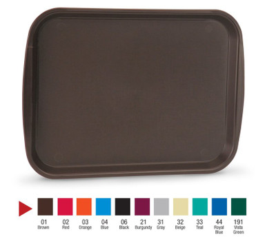 Vollrath 1014-32 10.63" x 14.31" Beige Plastic Rectangular Traex Fast Food Tray