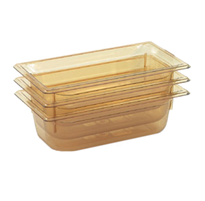 Vollrath 9032410 2.50" Deep High-Temp Amber Resin Super Pan 1/3 GN Food Pan