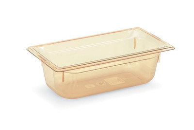 Vollrath 9032410 2.50" Deep High-Temp Amber Resin Super Pan 1/3 GN Food Pan