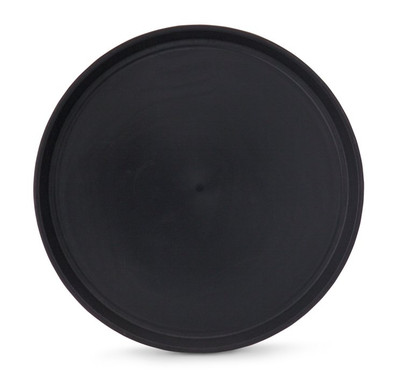 Vollrath 1476-0606 16" Plastic Black Round Non-Skid Traex Serving Tray