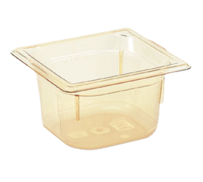 Vollrath 9066410 6" Deep High-Temp Amber Resin Super Pan 1/6 GN Food Pan