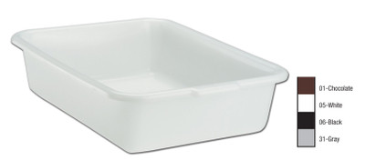 Vollrath 1521-05 21.75" W x 15.63" D x 5" Deep White Polyethylene Traex Deluxe Bus Box