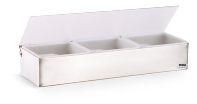 Vollrath 4705 3 Qt. Stainless Steel Plastic Lid Kondi-Keeper Condiment Dispenser