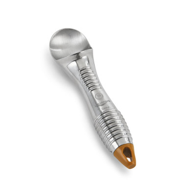 Vollrath 47277 Size 20 2 Oz. Gold Color Coded Aluminum Scoop &amp; Ergonomic Textured Handle with Anti-Freeze Encapsulated Ice Cream Scoop