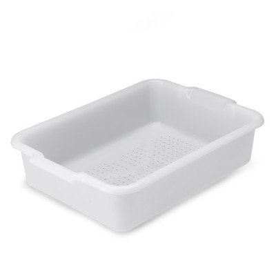 Vollrath 52616 20" W x 5" H x 15" D 1-Compartment Natural Plastic Perforated Drain Box
