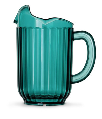 Vollrath 6010-19 7" W x 8.63" H 60 Oz. Green Polycarbonate Tuffex I Deluxe Three-Lipped Pitcher