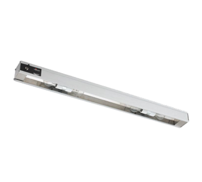 Vollrath 7286703 60" W x 3" D x 2 7/8" H 10 Shatterproof Display 60 Watt Bulbs Toggle Control Switch On Operator's Left Cayenne Light Strip - 120V 60 Watts