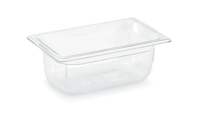 Vollrath 8044410 4" Deep Low-Temp Polycarbonate Clear Plastic Super Pan 1/4 GN Food Pan