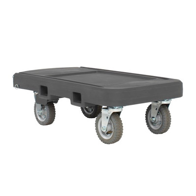 Vollrath 1695-1 Flatbed Dark Gray Heavy Duty Plastic Utility Dolly