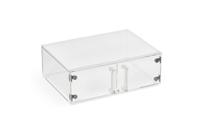 Vollrath SBC11 20" W x 7.38" H x 14" D Full Size Clear Acrylic Case with Front Doors Cubic Acrylic Display System
