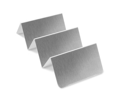 Vollrath 59788 8"L x 4"W x 2"H Stainless Steel 2/3 Compartment Mini Taco Tray