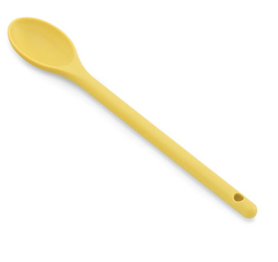 Vollrath 4689850 12" L Solid High Temp Nylon-Yellow One-Piece Construction Prep Spoon