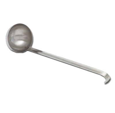 Vollrath 58430 3 Oz. 2 11/16" Bowl Dia. 12 5/8" Stainless Steel Kool-Touch Hooked Handle Round Shape Ladle