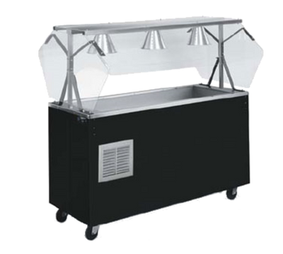 Vollrath R39715 46" W x 24" D x 57" H 2-Series Affordable Portable Refrigerated Cafeteria Unit with Black Wrapper Complete - 120 Volts