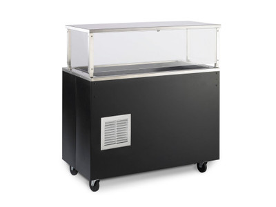 Vollrath R39715 46" W x 24" D x 57" H 2-Series Affordable Portable Refrigerated Cafeteria Unit with Black Wrapper Complete - 120 Volts