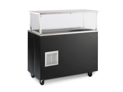 Vollrath R39715 46" W x 24" D x 57" H 2-Series Affordable Portable Refrigerated Cafeteria Unit with Black Wrapper Complete - 120 Volts