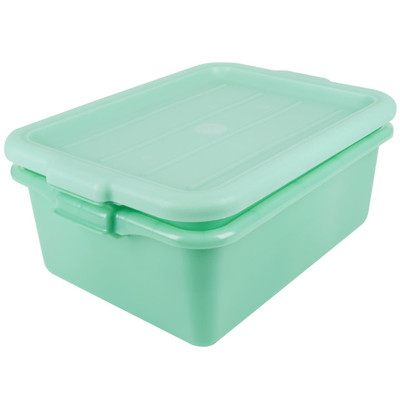 Vollrath 1505-C19 20"W x 15"D x 8" H Green Polyethylene Traex Color Mate Food Storage Box Combo Set