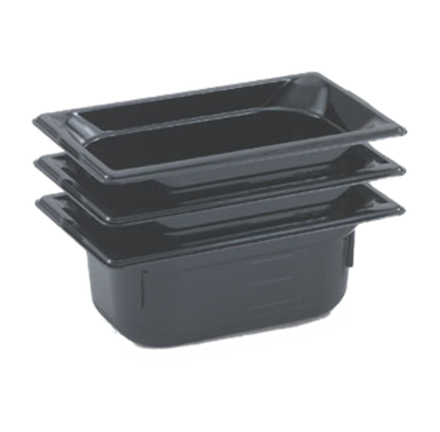 Vollrath 9042420 2.50" Deep High-Temp Black Resin Super Pan 1/4 GN Food Pan