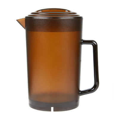 GET P-3064-1-A 64 Oz. Amber SAN Water Pitcher With Lid (1 Dozen)