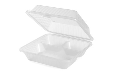 GET EC-09-1-CL 9" W x 9" D x 3 1/2" H 3 Compartments Clear Polypropylene GET Food Container (1 Dozen)
