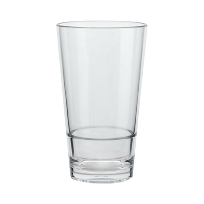 GET S-17-CL 16 Oz. Clear SAN Plastic Revo Pint Glass (12 per Case)