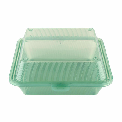 GET EC-10-1-JA 9" W x 3.5" H x 9" D Jade Polypropylene Single Entree 1-Compartment G.E.T Food Container