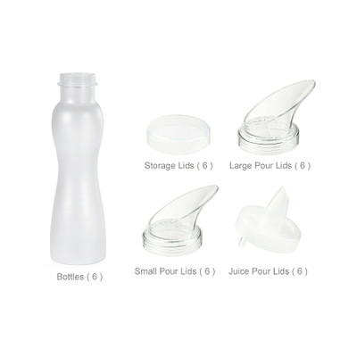GET SDB-32-PC-6  30 Pieces 32 Oz. Polycarbonate Salad Dressing/Juice Bottles Set