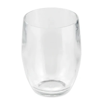 GET SW-1461-CL 12 Oz. Clear SAN Plastic Stemless Wine Glass (Case of 12)