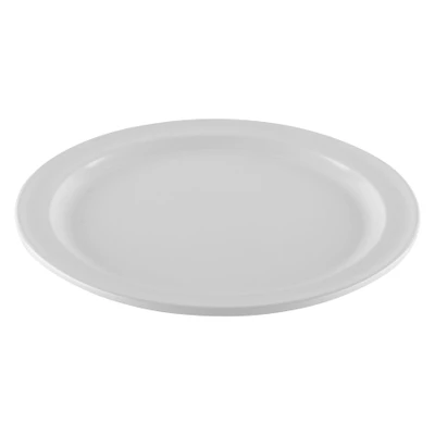 GET DP-509-W 9" Dia. White Melamine Supermel Dinner Plate