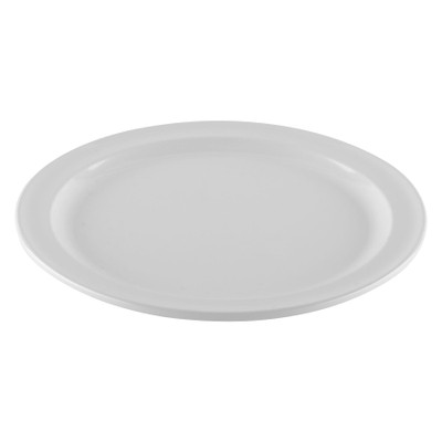 GET DP-509-W 9" Dia. White Melamine Supermel Dinner Plate