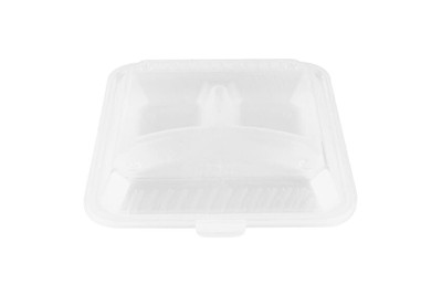 GET EC-12-1-CL 9"L x 9"W x 2-3/4"H 3 Compartments Clear Polypropylene GET Food Container