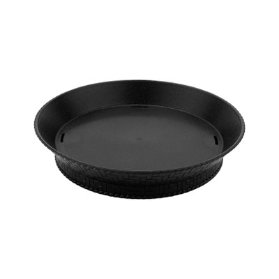 GET RB-880-BK 10.5" W x 1.25" H x 10.5" D Black Round Plastic Basket