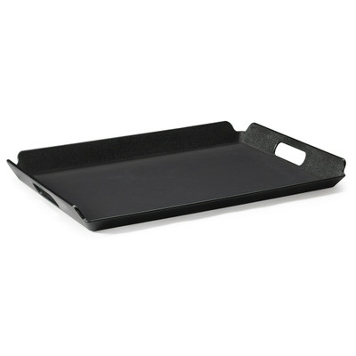 GET RST-1523-BK 21 1/4" x 15 1/4" Rectangular Black Non-Skid Designed To Fit Dinex Delivery Cart Healthcare Room Service Tray