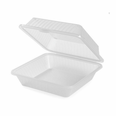 GET EC-10-1-CL 9&quot; W x 9&quot; D x 3 1/2&quot; H 1 Compartment Clear Polypropylene GET Food Container (1 Dozen)