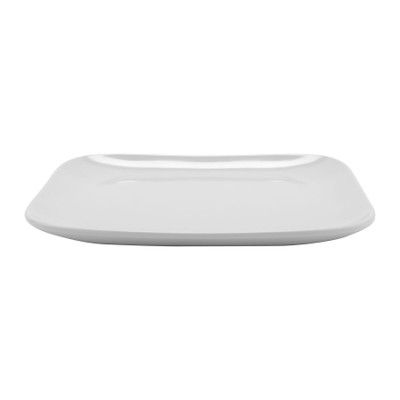 GET CS-6119-W 9-1/2" L x 9-1/2" W White Melamine Square Coupe Siciliano Plate