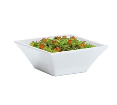 GET ML-238-W 5&quot; W x 4&quot; H x 5&quot; D 12 Oz. Melamine White Square Siciliano Bowl