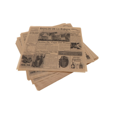 GET 4-TE1050 12" W x 12" D Brown Paper Food-Safe Cuban Newsprint Liner