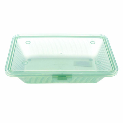GET EC-18-JA 9" W x 6 1/2" D x 2" H Half Size Flat Top Jade Polypropylene GET Food Container (1 Dozen)