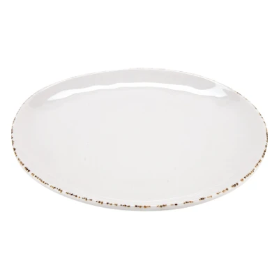 GET CS-10-UM 10 1/2" Dia. Cream Round Melamine Urban Mill Plate (1 Dozen)