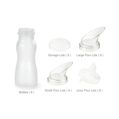 GET SDB-16-PC-6 30 Pieces 16 Oz. Polycarbonate Salad Dressing/Juice Bottles Set