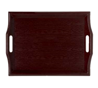 GET RST-1815-1-M Plastic Mahogany Rectangular Room Service Tray